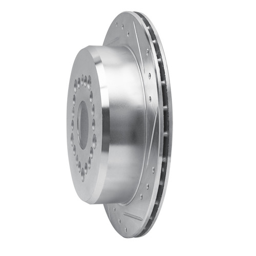 R1 92-98 Lexus SC300 Rear Right Drilled & Slotted Silver Brake Rotor