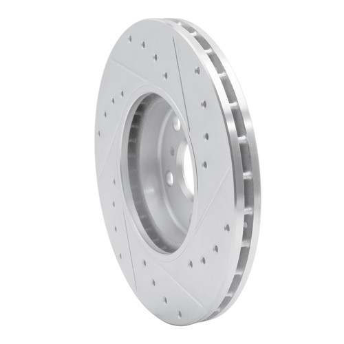 R1 90-93 Toyota Celica Front Left Drilled & Slotted Silver Brake Rotor