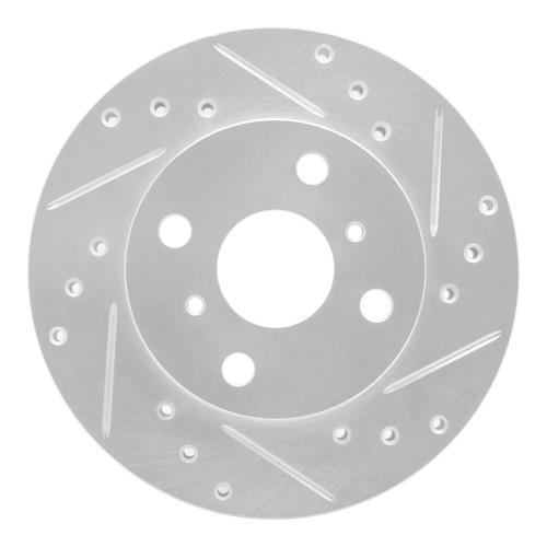 R1 90-91 Toyota Celica Front Right Drilled & Slotted Silver Brake Rotor