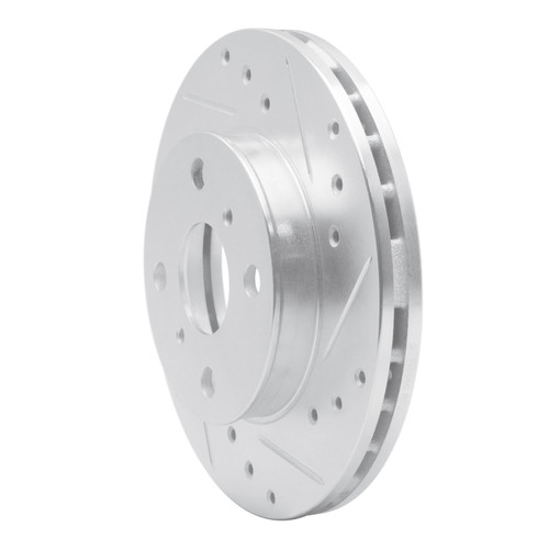 R1 90-91 Toyota Celica Front Right Drilled & Slotted Silver Brake Rotor