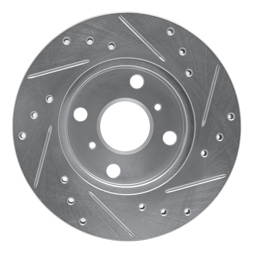 R1 90-91 Toyota Celica Front Left Drilled & Slotted Silver Brake Rotor
