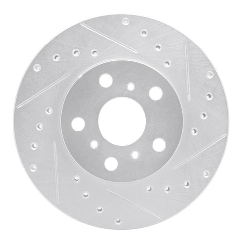 R1 88-93 Toyota Celica Front Right Drilled & Slotted Silver Brake Rotor