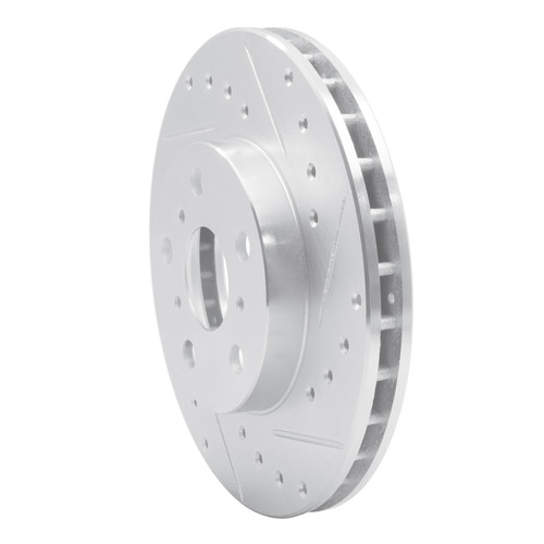 R1 88-93 Toyota Celica Front Right Drilled & Slotted Silver Brake Rotor