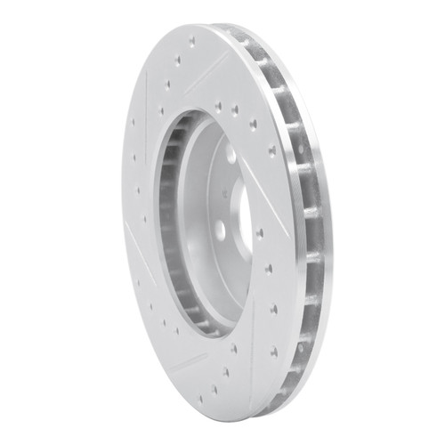 R1 88-93 Toyota Celica Front Right Drilled & Slotted Silver Brake Rotor