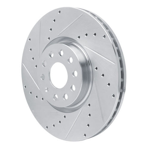 R1 18-25 Volkswagen TERamONT (Mexico) Front Left Drilled & Slotted Silver Brake Rotor