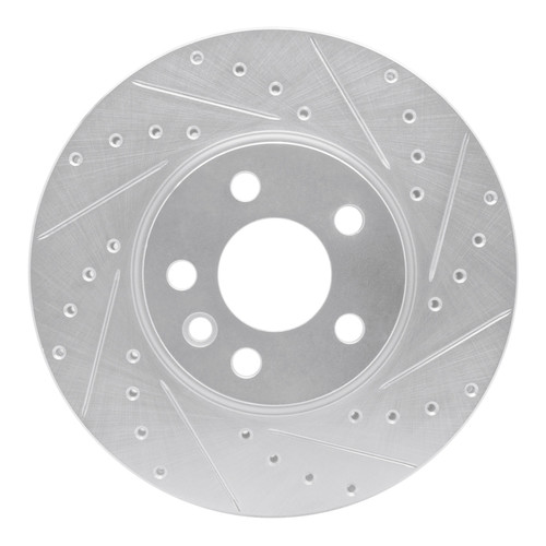 R1 01-03 Volkswagen EuroVan Front Right Drilled & Slotted Silver Brake Rotor EDZ-74045R