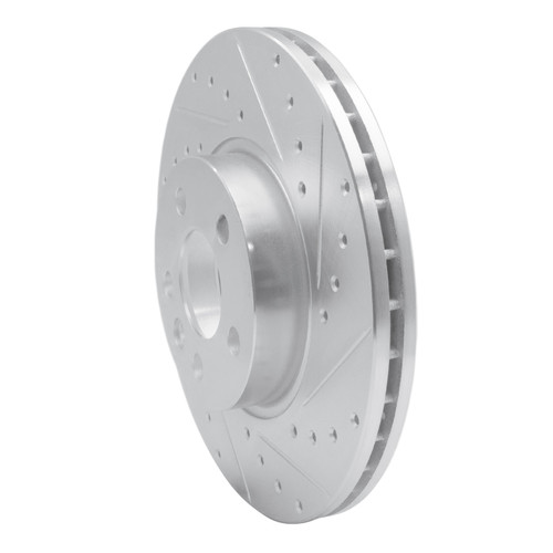R1 01-03 Volkswagen EuroVan Front Right Drilled & Slotted Silver Brake Rotor EDZ-74045R