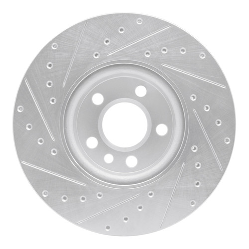 R1 01-03 Volkswagen EuroVan Front Right Drilled & Slotted Silver Brake Rotor EDZ-74045R
