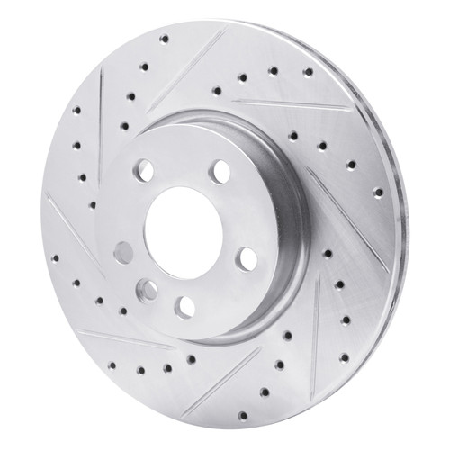 R1 01-03 Volkswagen EuroVan Front Left Drilled & Slotted Silver Brake Rotor EDZ-74045L