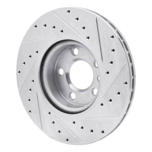 R1 01-03 Volkswagen EuroVan Front Left Drilled & Slotted Silver Brake Rotor EDZ-74045L