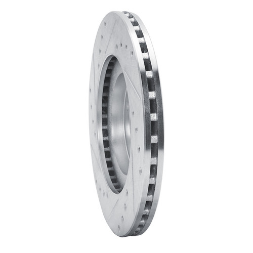 R1 85-88 Toyota Cressida Front Right Drilled & Slotted Silver Brake Rotor