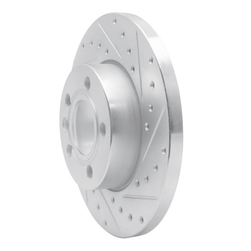 R1 96-00 Volkswagen EuroVan Front Right Drilled & Slotted Silver Brake Rotor EDZ-74042R