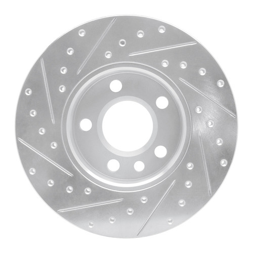 R1 96-00 Volkswagen EuroVan Front Right Drilled & Slotted Silver Brake Rotor EDZ-74042R
