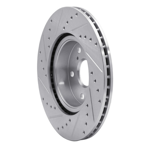 R1 86-92 Toyota Supra Front Right Drilled & Slotted Silver Brake Rotor