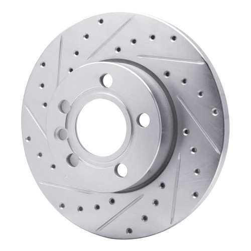R1 96-00 Volkswagen EuroVan Front Left Drilled & Slotted Silver Brake Rotor EDZ-74042L
