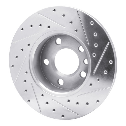 R1 96-00 Volkswagen EuroVan Front Left Drilled & Slotted Silver Brake Rotor EDZ-74042L