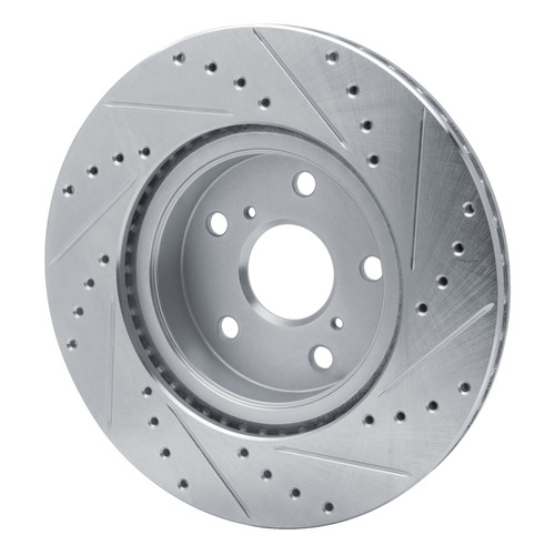 R1 86-92 Toyota Supra Front Left Drilled & Slotted Silver Brake Rotor