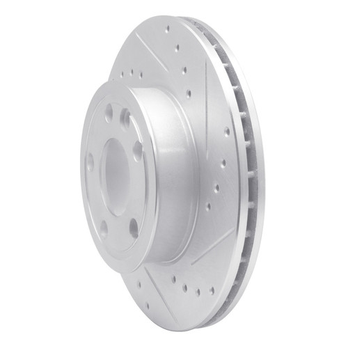 R1 92-95 Volkswagen EuroVan Front Right Drilled & Slotted Silver Brake Rotor EDZ-74040R
