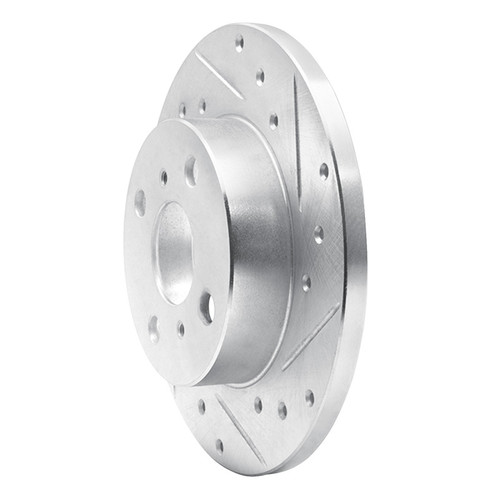 R1 84-88 Chevrolet Nova Front Right Drilled & Slotted Silver Brake Rotor