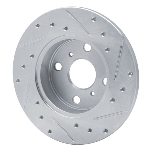 R1 84-88 Chevrolet Nova Front Left Drilled & Slotted Silver Brake Rotor