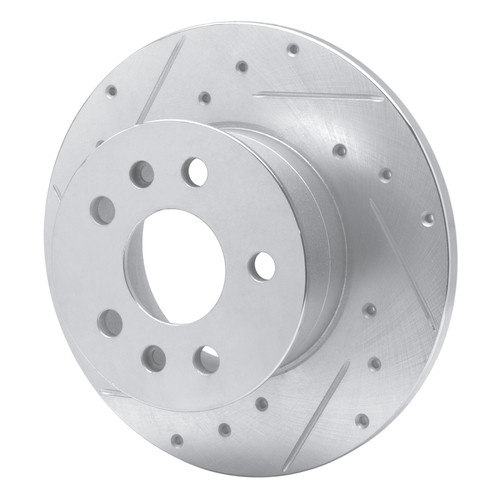 R1 72-78 Volkswagen Type 2 Front Left Drilled & Slotted Silver Brake Rotor