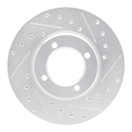 R1 81-82 Toyota Cressida Front Right Drilled & Slotted Silver Brake Rotor