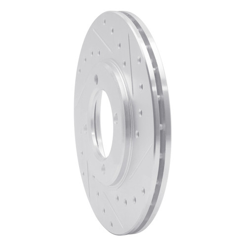 R1 81-82 Toyota Cressida Front Right Drilled & Slotted Silver Brake Rotor