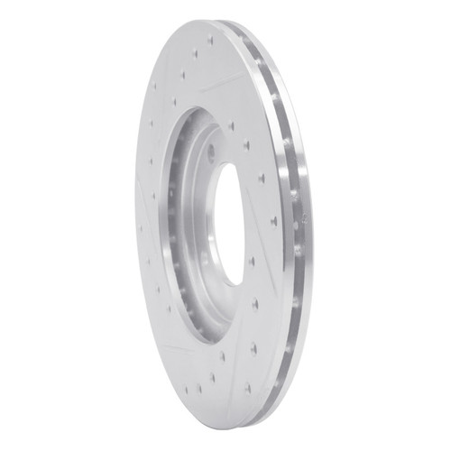 R1 81-82 Toyota Cressida Front Right Drilled & Slotted Silver Brake Rotor