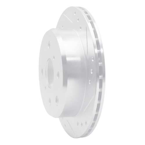 R1 82-85 Toyota Celica Rear Right Drilled & Slotted Silver Brake Rotor