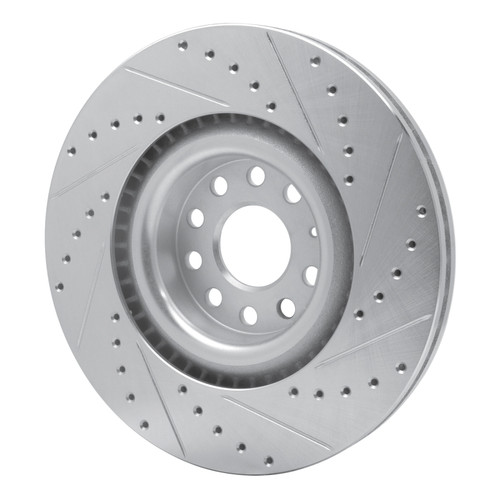 R1 06-13 Audi S3 (Mexico) Front Left Drilled & Slotted Silver Brake Rotor
