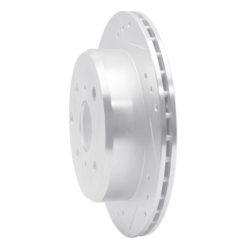 R1 82-85 Toyota Celica Rear Left Drilled & Slotted Silver Brake Rotor