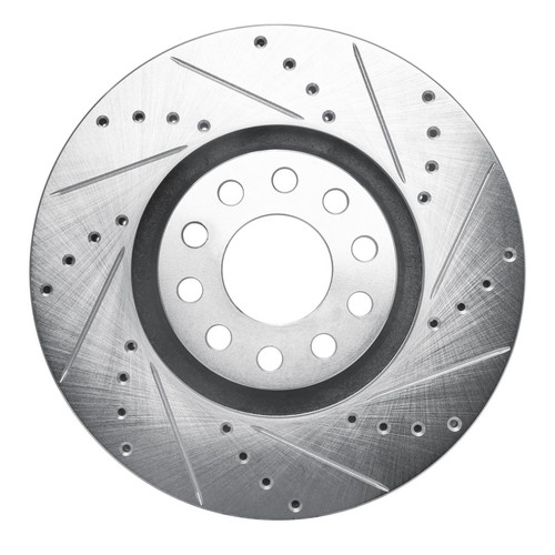 R1 02-05 Volkswagen Passat (USA/Canada) Front Right Drilled & Slotted Silver Brake Rotor