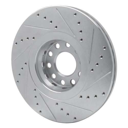 R1 02-05 Volkswagen Passat (USA/Canada) Front Left Drilled & Slotted Silver Brake Rotor