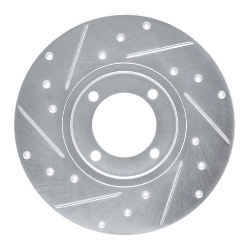 R1 76-81 Toyota Celica Front Right Drilled & Slotted Silver Brake Rotor