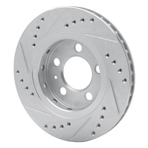 R1 00-06 Audi TT Quattro Rear Right Drilled & Slotted Silver Brake Rotor