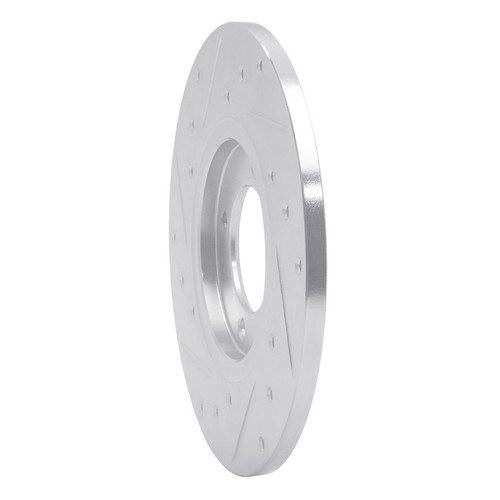 R1 70-79 Toyota Celica Front Right Drilled & Slotted Silver Brake Rotor