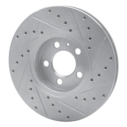 R1 98-18 Audi A1 (Mexico) Front Left Drilled & Slotted Silver Brake Rotor
