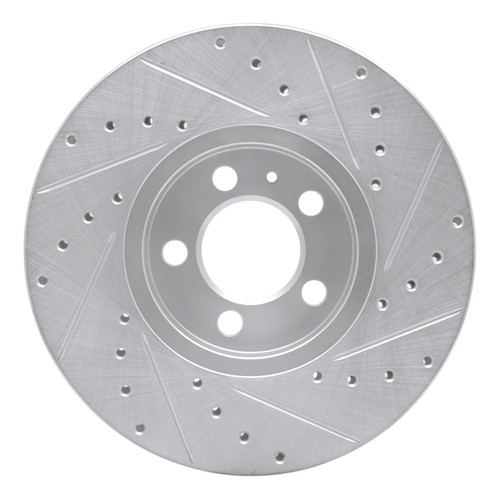 R1 98-18 Audi A1 (Mexico) Front Left Drilled & Slotted Silver Brake Rotor