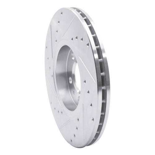 R1 98-18 Audi A1 (Mexico) Front Right Drilled & Slotted Silver Brake Rotor