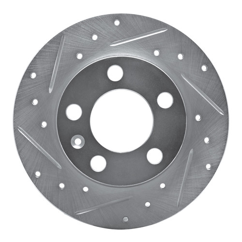 R1 98-24 Audi A1 (Mexico) Rear Left Drilled & Slotted Silver Brake Rotor