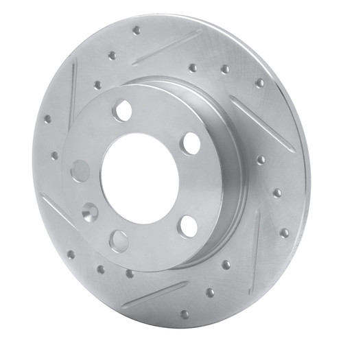 R1 98-24 Audi A1 (Mexico) Rear Left Drilled & Slotted Silver Brake Rotor