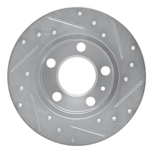 R1 98-24 Audi A1 (Mexico) Rear Left Drilled & Slotted Silver Brake Rotor