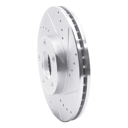 R1 98-98 Volkswagen Passat (USA/Canada) Front Right Drilled & Slotted Silver Brake Rotor