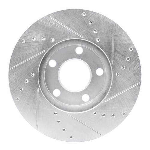 R1 98-98 Volkswagen Passat (USA/Canada) Front Left Drilled & Slotted Silver Brake Rotor