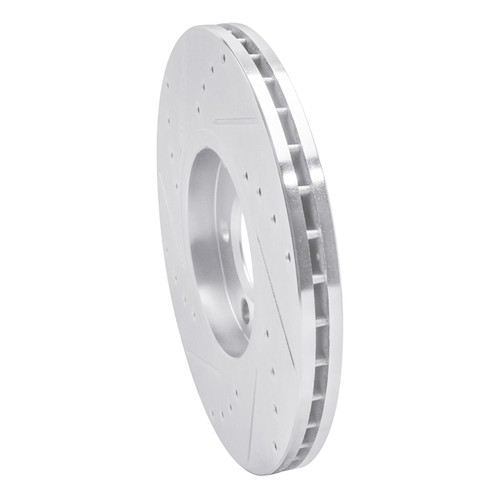 R1 96-98 Volkswagen Passat (USA/Canada) Front Right Drilled & Slotted Silver Brake Rotor