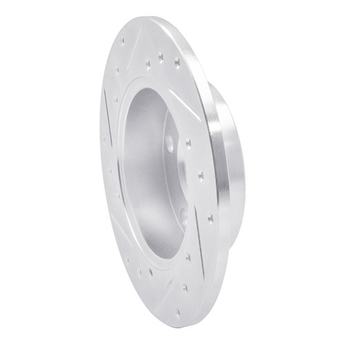 R1 96-05 Audi A4 Quattro Rear Right Drilled & Slotted Silver Brake Rotor