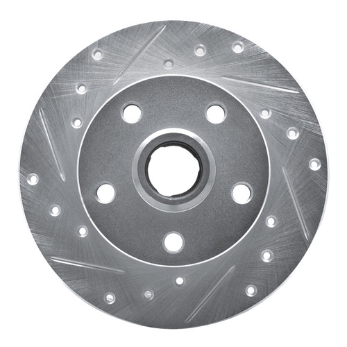 R1 92-98 Volkswagen Passat (USA/Canada) Rear Left Drilled & Slotted Silver Brake Rotor