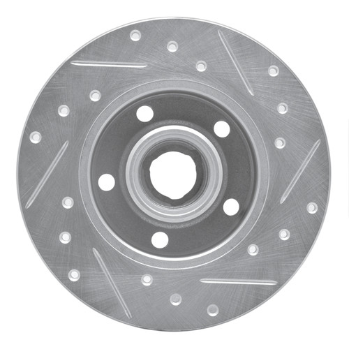R1 92-98 Volkswagen Passat (USA/Canada) Rear Left Drilled & Slotted Silver Brake Rotor