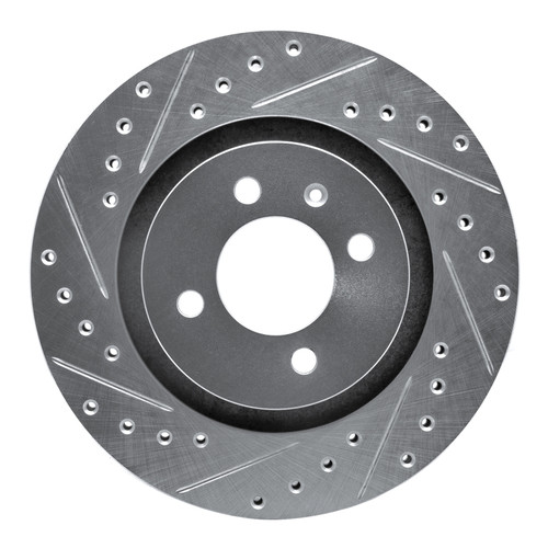 R1 90-93 Volkswagen Passat (USA/Canada) Front Left Drilled & Slotted Silver Brake Rotor
