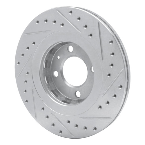 R1 90-93 Volkswagen Passat (USA/Canada) Front Left Drilled & Slotted Silver Brake Rotor